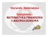 MATEMATYKA FINANSOWA I UBEZPIECZENIOWA MATEMATYKA FINANSOWA I UBEZPIECZENIOWA